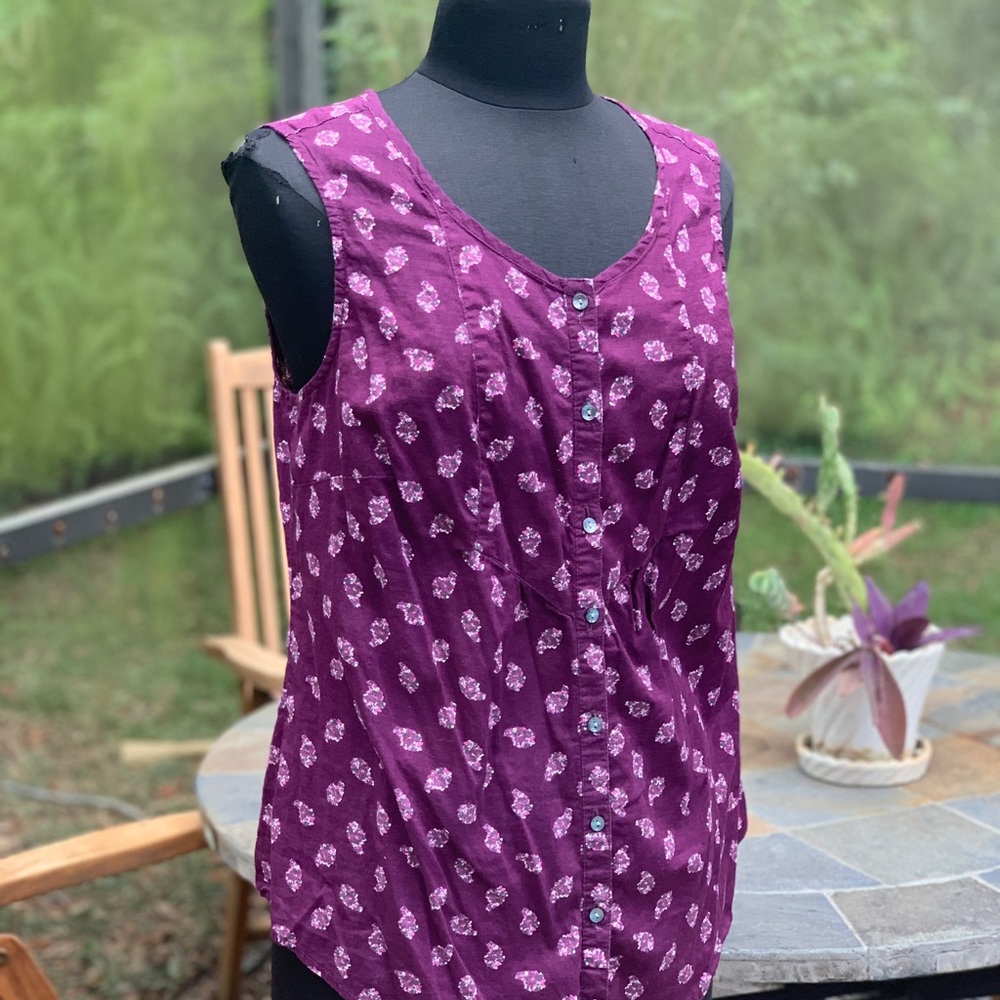 Croft & Barrow Floral Summer Top - Picture 13 of 14